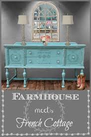 French Stenciled Buffet Farmhouse Shabbychic Shabby Chic Furniture Chic Furniture Vintage Furniture