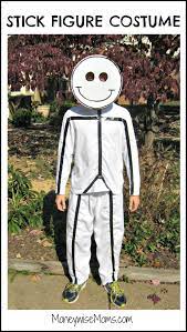For the head, cut a large circle out of the posterboard. Make A Diy Stick Figure Costume For Halloween Moneywise Moms
