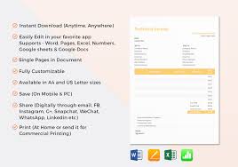 Proforma Invoice Template In Word Excel Apple Pages Numbers