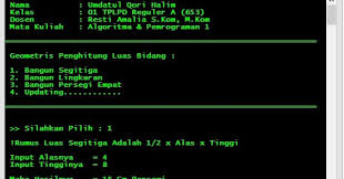 Program menghitung jumlah dari bilangan ganjil dan genap hasil run program. Program Membuat Menu Penghitung Luas Bangun Menggunakan Switch Di C Bang Halim Berbagi