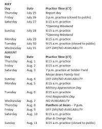 The 2019 season was the chicago bears' 100th in the national football league (nfl) and their second under head coach matt nagy. Bears Announce 2019 Training Camp Schedule Which Features July 25 Report Date Rsn