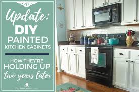 At we paint kitchen cabinets we understand your time is valuable and you don't always have the time or patience to work on projects around your home. Update On Our Diy White Painted Kitchen Cabinets 2 Years Later