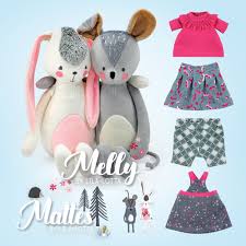 Das neue freebook für puppen von 25 bis 50 cm beinhaltet schnittmuster und nähanleitung für so ein tolles schnittmuster und dann auch noch kostenlos! Melly Mattes By Lila Lotta Schnittmuster Kuscheltiere Kleidung Kullaloo