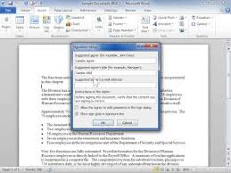 Select save selection to quick part gallery. Add A Signature Line To A Document Word 2010 Youtube