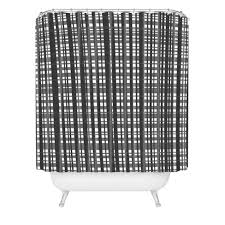 Not available for pickup and same day delivery. Lisa Argyropoulos Holiday Plaid Modern Coordinate Christmas Shower Curtain Black White Deny Designs Target