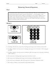 Enzyme has active site (exposed r groups) where reaction occurs c. Balancing Chemical Equations Pogil Activity Edited Pdf Name Date Period Balancing Chemical Equations Why In A Chemical Reaction Matter Cannot Be Course Hero