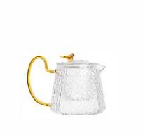 High Borosilicate Clear Glass Teapot With Bamboo Lid ...