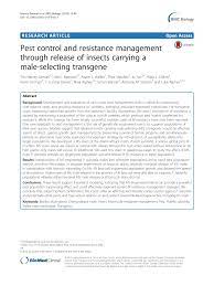 Pest control, bee removal, termite control. Pdf Pest Control And Resistance Management Through Release Of Insects Carrying A Male Selecting Transgene