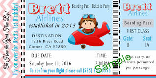 Airplane Ticket Birthday Invitation Click On The Image Twice To Place Orders Or Follow Me On Facebook Or Email Me At The Address In Bio