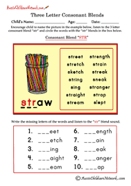 The children will have to say the name of the picture and pick the beginning blending sound.e. Three Letter Blends Beginning Consonant Blends Aussie Childcare Network