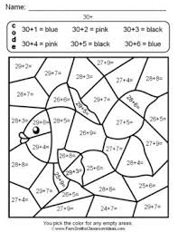 Free math worksheets for grade 2. 2nd Grade Go Math 4 1 Break Apart Ones To Add Color By Numbers Go Math 2nd Grade Math Worksheets 2nd Grade