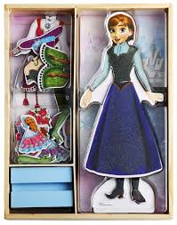 Disney Frozen Anna Princess Dress Up Doll Magnetic Wooden Playset 25 Pieces Dress Up Dolls Princess Dress Up Disney Frozen
