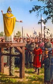 By the seventh dell printing in december 1980, the cover art has been replaced by don maitz's more realistic if traditional watercolor painting. The First Crusade Was Preached In 1095 By Pope Urbanus Ii At The Council Of Clermont In Auvergne Jean Leon Hu Medieval History Crusader Knight Medieval Ages