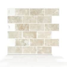 Garcia07 scuttlebuttrp garcia07 clever mosaics bv018466 bv023935 bv024346 upload a. Smart Tiles Subway Sora 10 95 In W X 9 70 In H Beige Peel And Stick Self Adhesive Decorative Mosaic Wall Tile Backsplash Sm1160g 04 Qg The Home Depot