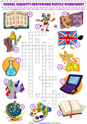 School Subjects Crossword Puzzle Esl Worksheet School Subjects Esl Vocabulary Esl Worksheets