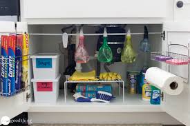 organize the space under your kitchen sink