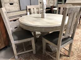 Solid Wood Round Dining Kitchen Table Dining Table In Kitchen Rustic Wood Furniture Rustic Furniture
