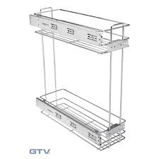 Stainless steel storage baskets drawer cupboard cabinets hanging wire organizers. Pull Out Soft Close Kitchen Wire Basket Silver