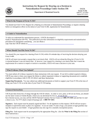 Citizen parent lived in the Instructions For Request For A Hearing On A Decision In Naturalization Proceedings Under Section 336 Of The Ina Form N 336 Printable Pdf Download