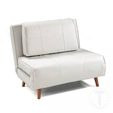 Crea il tuo angolo relax aggiungendo un pouf o una panchetta per dare al tuo interno un aspetto cocooning. Poltrona Letto In Ecopelle Con Piedi In Legno Massello Shift Abitarearreda It