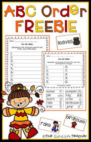 Abc Order Autumn Abc Order Teaching Homeschool Abc Order Worksheet