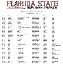 Ncaa tournament , sweet 16. Full 2018 19 Florida State Basketball Schedule Is Released Tomahawk Nation