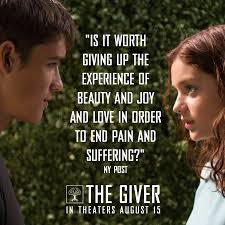 Is It Worth Giving Up The Experience Of Beauty And Joy And Love Ny Post Giver Quotes The Giver Book Quotes