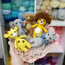 Miniature Crochet Safari Animals Small African Animals Etsy In 2020 Cute Wild Animals Safari Animals Giraffe Toy