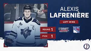 Le joueur de centre des. Alexis Lafreniere Rangers Select Lw No 1 Overall At 2020 Nhl Draft Blueshirt Banter