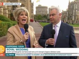 Eamonn holmes official facebook page tv presenter & radio host. Royal Wedding Coverage Ruth Langsford And Eamonn Holmes Have On Air Spat Less Than An Hour Into This Morning Special Mirror Online