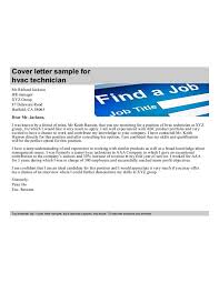 Hvac job motivation letter sample : Basic Hvac Technician Cover Letter Samples And Templates