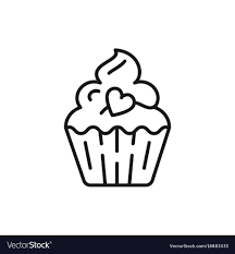 Cupcake Icon Birthday Icon Symbol Of Holiday And Vector Image Aff Birthday Icon Cupcake Symbol Cupcake Icon Watercolor Logo Branding Line Art Vector