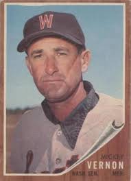 1962 Topps Baseball #152 Mickey Vernon FAIR/GOOD 152 Washington Senators