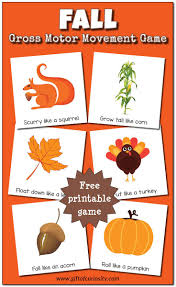 These activities can be added to your science center or math center as a learning display. Fall Gross Motor Movement Game Free Printable Fall Preschool Activities Fall Preschool Autumn Activities For Kids