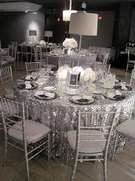 Fun Tablescape Silver Wedding Colours White Winter Wedding Sparkly Wedding