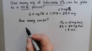 Dental Local Anesthetic Calculations Pt 1