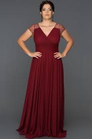 Bordo V Yaka Tullu Buyuk Beden Abiye Abu025 Buyuk Beden Kiyafetler The Dress Elbiseler
