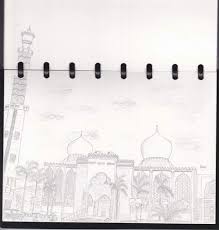 Masjid Agung Brebes Sketsa Gambar Gambar Pensil