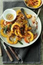 Maple Roasted Delicata Squash And Apples With Crispy Sage Paleo Vegan Recipe Roasted Apples Healthy Side Dishes Side Dish Recipes