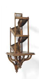 Exceptional Two Stage French Companionship Masterpiece Staircase Basile Perrault Troyes 1865 Resting On Its Bracke Angel Decor Art Deco Design Plaster Art