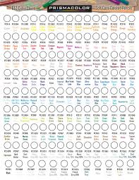 Prismacolor 132 Premier Colored Pencil Chart By Transientart