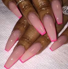 Outlined Nails Cute Acrylic Nails Pretty Acrylic Nails Nails