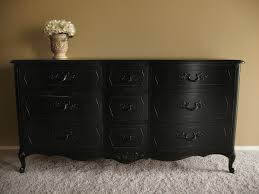 Black And Silver Dresser Black Dresser Night Stand Distressed How Much Better Would This Dresser Look With With Images French Provincial Furniture Black Dressers French Provincial Dresser Makeover
