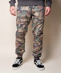 Brooklyn Cloth Khaki Camouflage Side Stripe Joggers Men