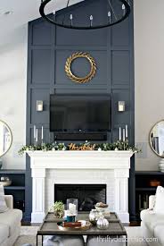 Dramatic Fireplace Wall Makeover Fireplace Remodel Home Fireplace Tall Fireplace