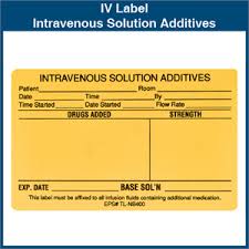State and local laws regulate the disposal of sharps to protect waste handlers. Iv Medication Added Labels