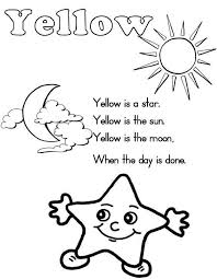 A To Z Kids Stuff Yellow Color Word Worksheet Kindergarten Colors Kindergarten Worksheets Preschool Colors