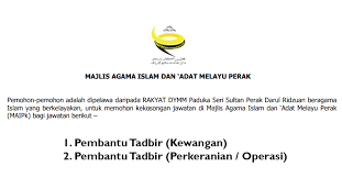 Bermakna di antara manusia dengan ilmu pengetahuannya sampai saat ini. Jawatan Kosong Di Majlis Agama Islam Dan Adat Melayu Perak Maipk 2019 Jobcari Com Jawatan Kosong Terkini