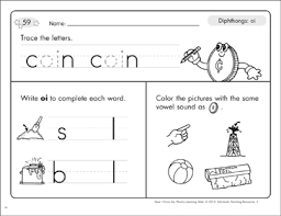 A digraph is a pair of letters that make a single sound, such as th or ee. Diphthongs Oi Oy Ou Ow Phonics Learning Mats Printable Skills Sheets