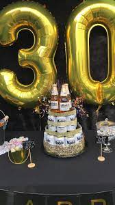 Make it a banner day. Black And Gold Party Beer Theme 30th Birthday Party Beer Themed Birthday Party Beer Birthday Party 30th Birthday Party Men